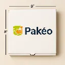 Pizza Box 8x8 Printed White