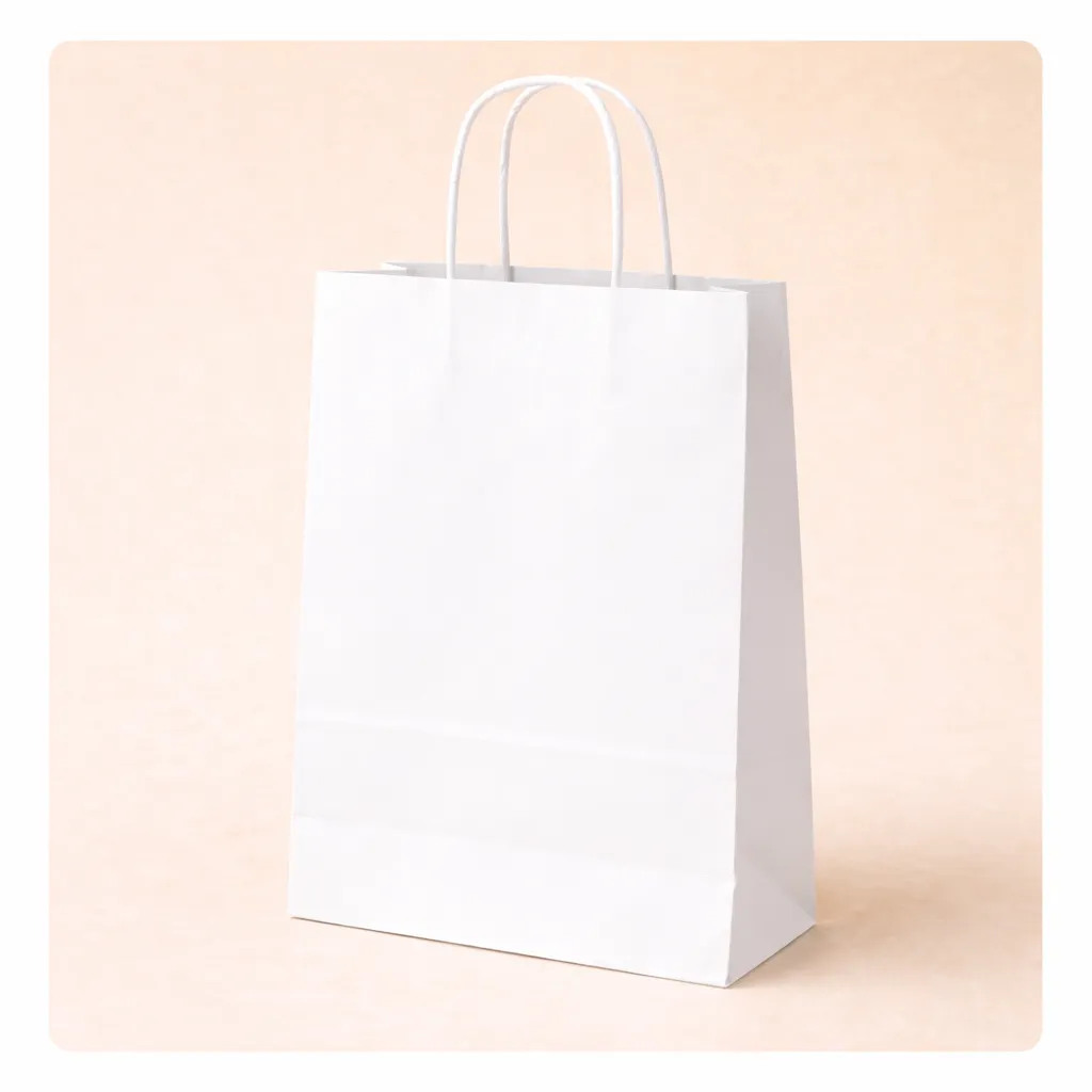 Sac en papier kraft avec poignées en papier – paquet de 250 unités (Petit – 26*12*31cm)